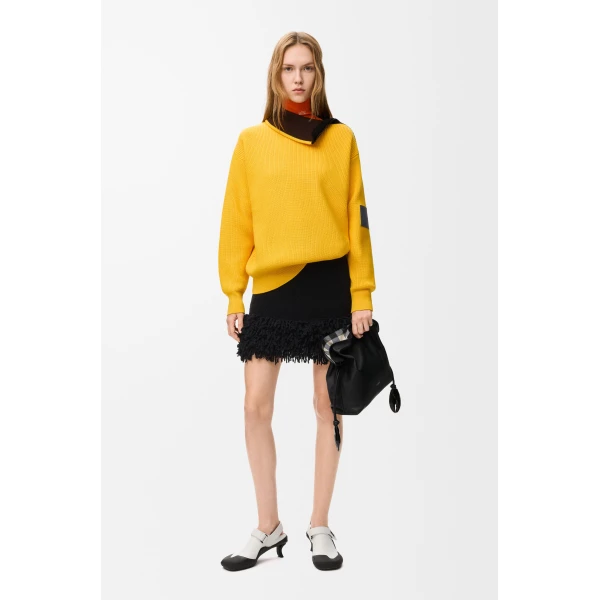 Skirt in Wool Blend, Black - Image 2