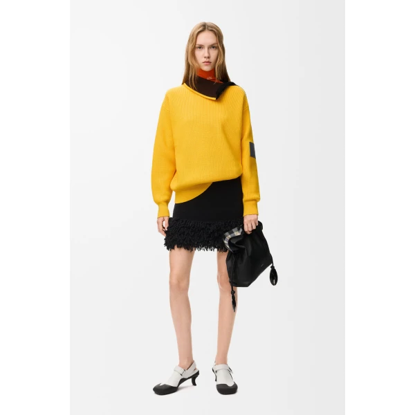 Skirt in Wool Blend, Black - Image 2
