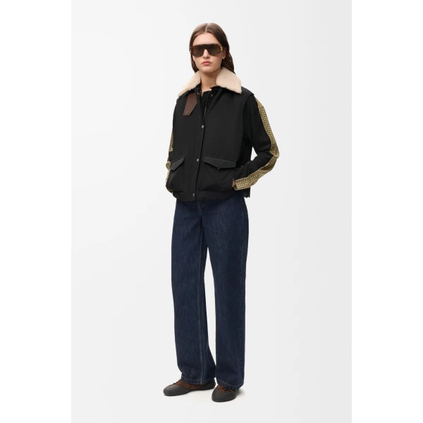 Sleeveless Vest in Technical Cotton, Black - Image 2