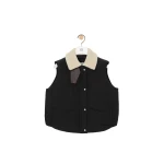 Loewe Sleeveless Vest in Technical Cotton, Black | Jackets | Coveti