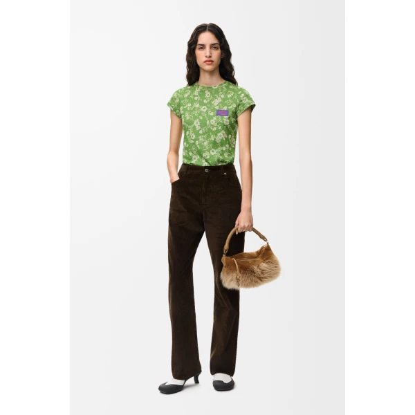 Small Fit T-Shirt in Cotton, Green - Image 2