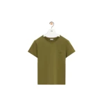 Loewe Small Fit T-Shirt in Cotton, Khaki Green | Tops | Coveti