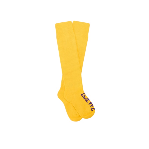 Loewe Socks in Wool, Yellow | Accessories | Coveti