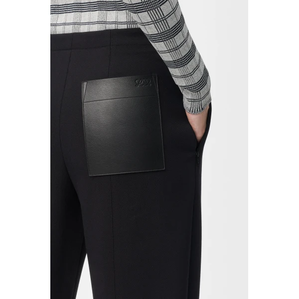 Stirrup Trousers in Stretch Wool Blend, Black - Image 5