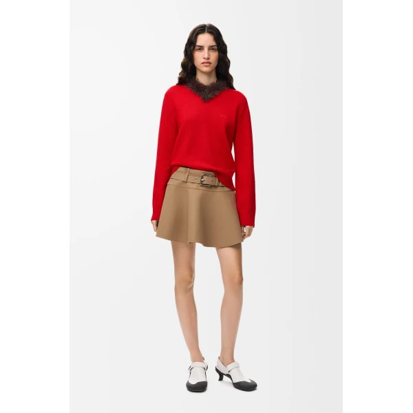 Sweater in Wool, Red - Image 2