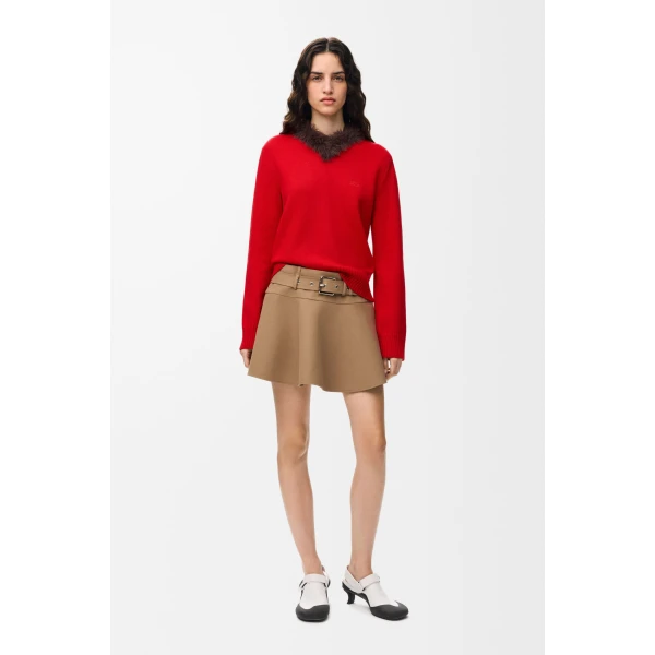 Sweater in Wool, Red - Image 2