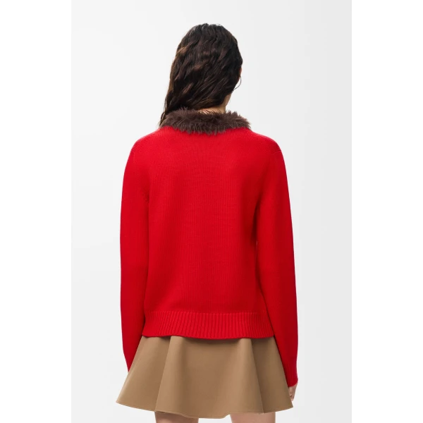 Sweater in Wool, Red - Image 4