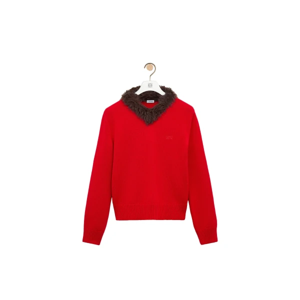 Sweater in Wool, Red