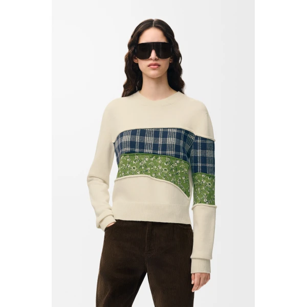 Sweater in Wool, White and Multicolour - Image 3