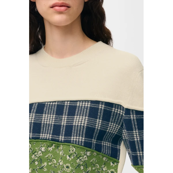 Sweater in Wool, White and Multicolour - Image 5