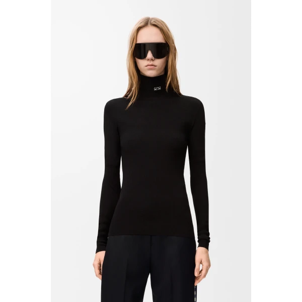Top in Viscose Blend, Black - Image 3