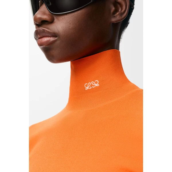Top in Viscose Blend, Orange - Image 5