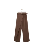 Loewe Trousers in Cotton, Brown | Pants | Coveti