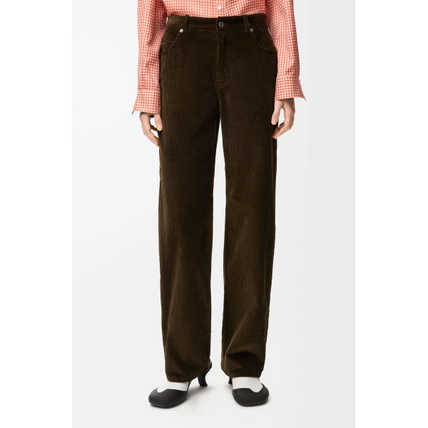 Trousers in Cotton Corduroy, Brown - Image 3