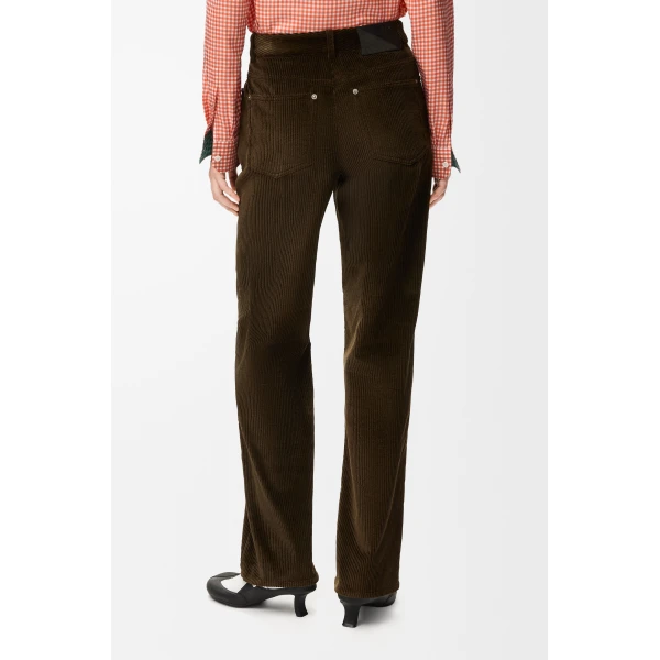 Trousers in Cotton Corduroy, Brown - Image 4