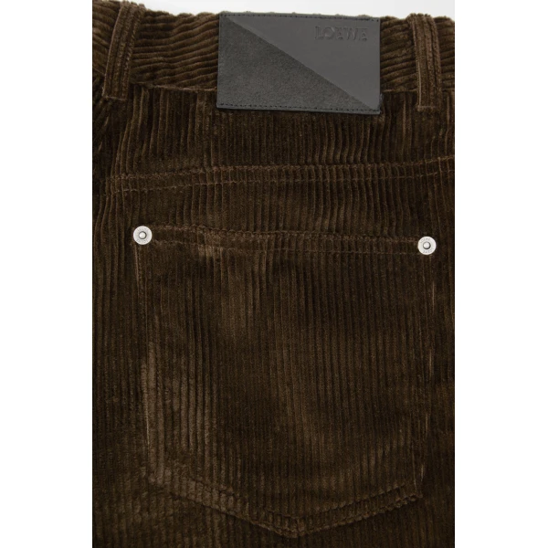 Trousers in Cotton Corduroy, Brown - Image 6