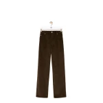 Loewe Trousers in Cotton Corduroy, Brown | Pants | Coveti
