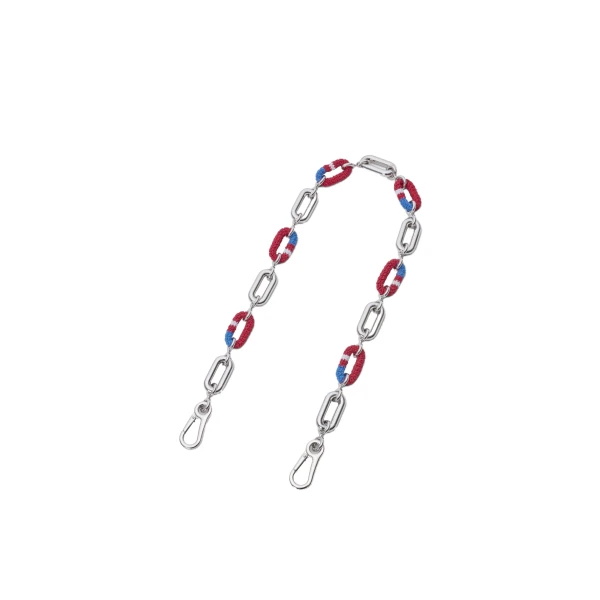 Woven Chain, Silver and Multicolour