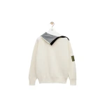 Loewe Zip-up Sweater in Wool, White | Knitwear | Coveti