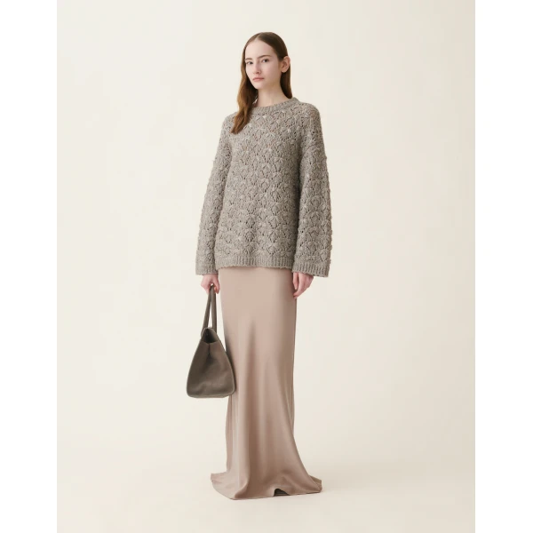 Fabiana Filippi Padded Yarn Sweater in Mocha