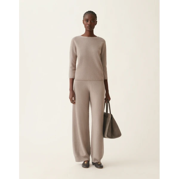 Fabiana Filippi Platinum Sweater with Lurex in Mocha