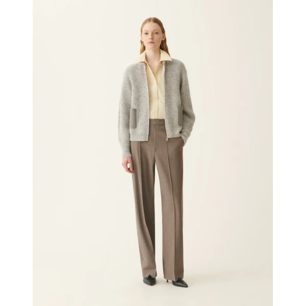 Fabiana Filippi Donegal Lurex Cropped Bomber in Cachà