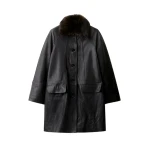 ME+EM 2-in-1 Luxe Swing Mac in Black Brown | Coats | Coveti