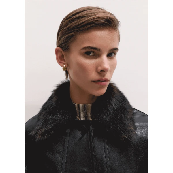 ME+EM 2-in-1 Luxe Swing Mac in Black Brown, view 3 | Coats | Coveti