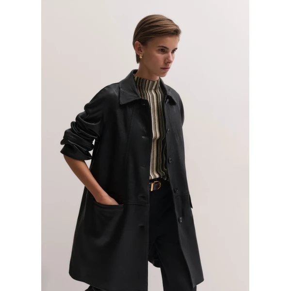 ME+EM 2-in-1 Luxe Swing Mac in Black Brown, view 5 | Coats | Coveti
