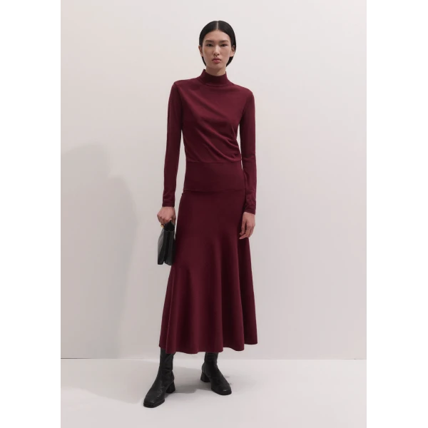 ME+EM 2-in-1 Maxi Dress in Barolo Red