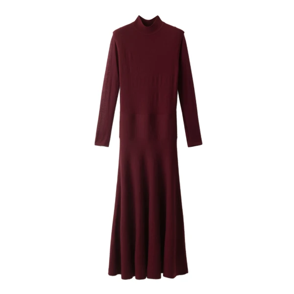 ME+EM 2-in-1 Maxi Dress in Barolo Red