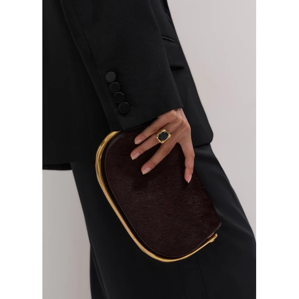 ME+EM 2-in-1 Saddle Clutch in Merlot