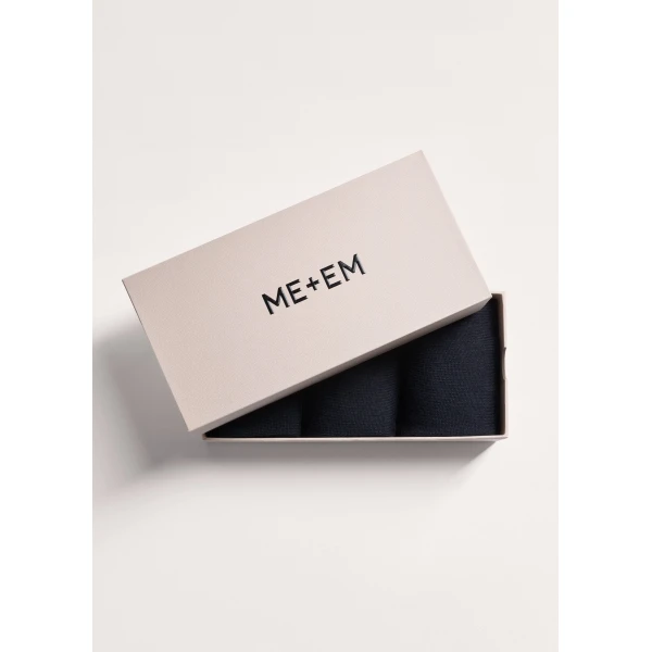 ME+EM 3-Pack Everyday Sock in Navy