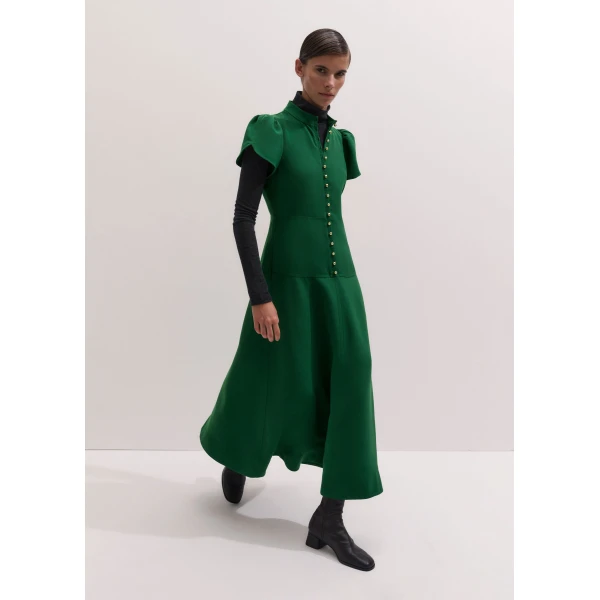 ME+EM A-Line Maxi Dress in Eden Green