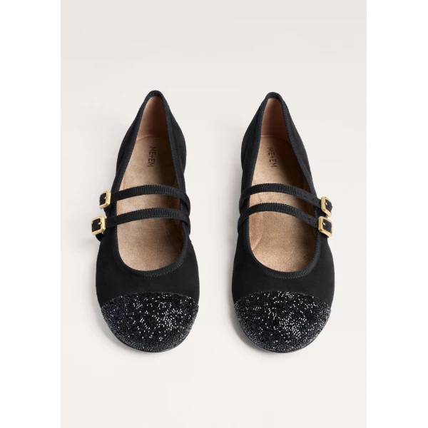 ME+EM AM-PM Ballet Flat in Black, view 4 | Flats | Coveti