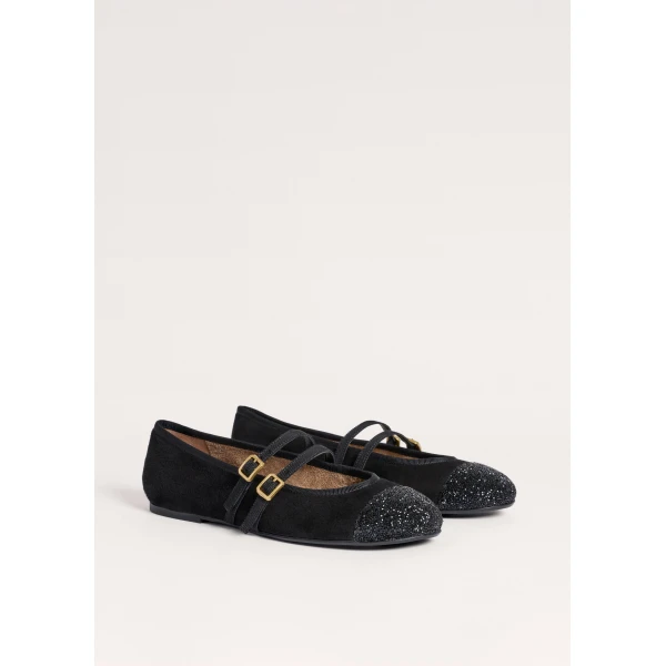 ME+EM AM-PM Ballet Flat in Black, view 5 | Flats | Coveti