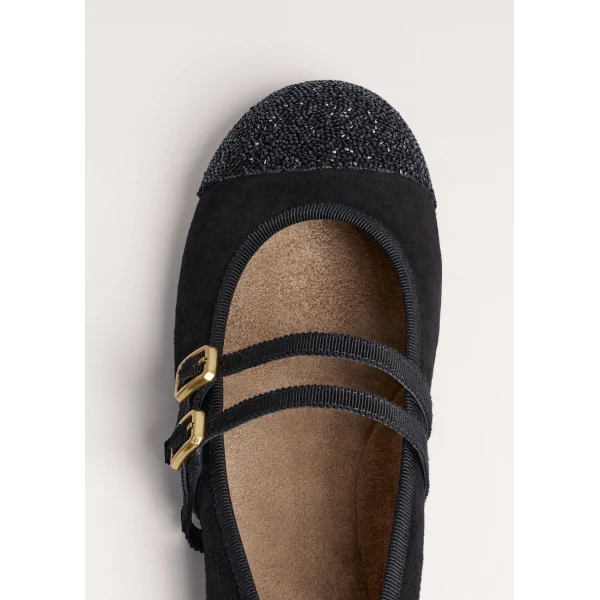 ME+EM AM-PM Ballet Flat in Black, view 6 | Flats | Coveti