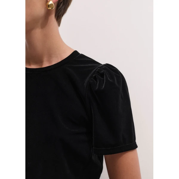 ME+EM AM-PM Fluid Tee in Black, view 3 | T-shirts | Coveti