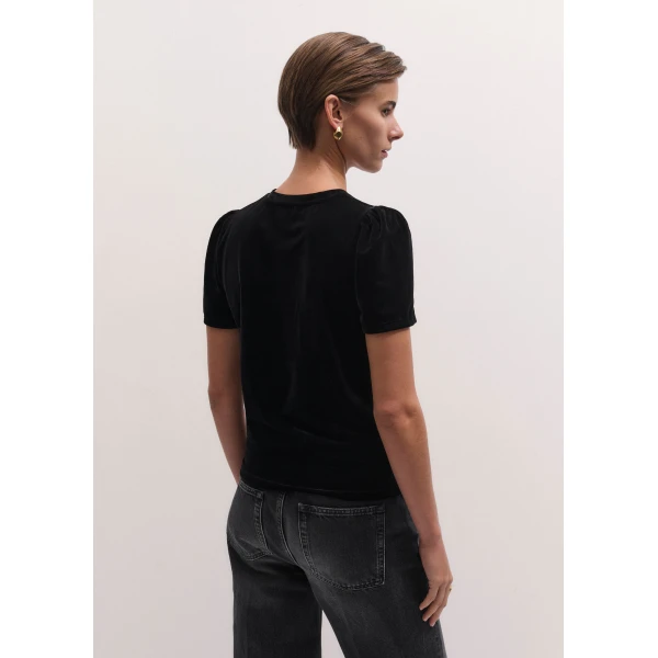 ME+EM AM-PM Fluid Tee in Black, view 5 | T-shirts | Coveti