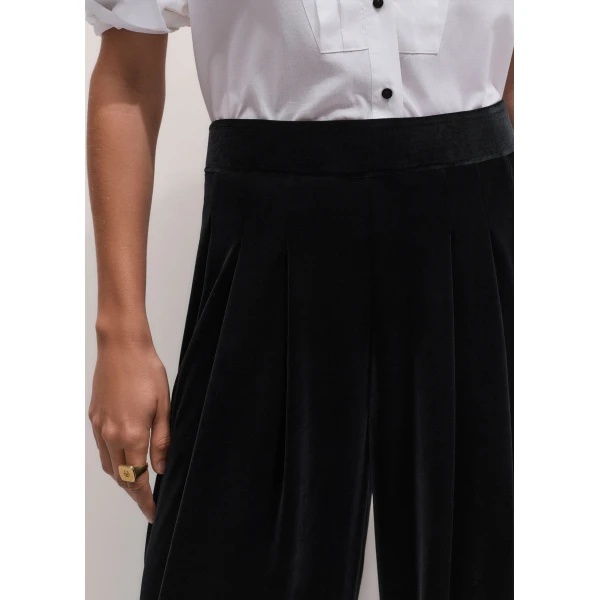 ME+EM AM-PM Wide-Leg Trouser in Black, view 3 | Wide leg pants | Coveti