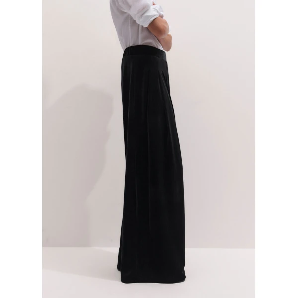 ME+EM AM-PM Wide-Leg Trouser in Black, view 5 | Wide leg pants | Coveti