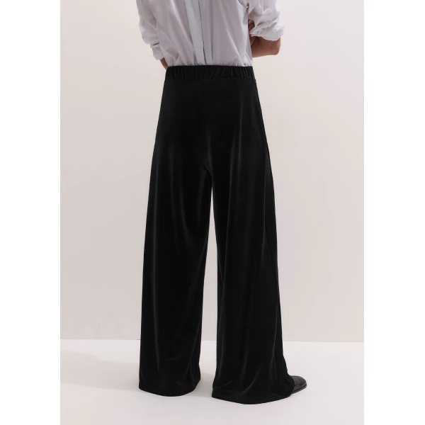 ME+EM AM-PM Wide-Leg Trouser in Black, view 6 | Wide leg pants | Coveti