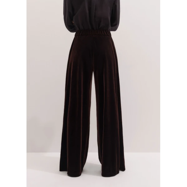ME+EM AM-PM Wide-Leg Trouser in Dark Chocolate, view 6 | Wide leg pants | Coveti