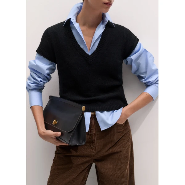 ME+EM Baby Tee in Black, view 3 | Sweaters | Coveti