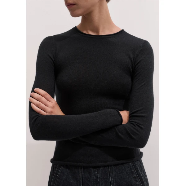 ME+EM Barely There Top in Black