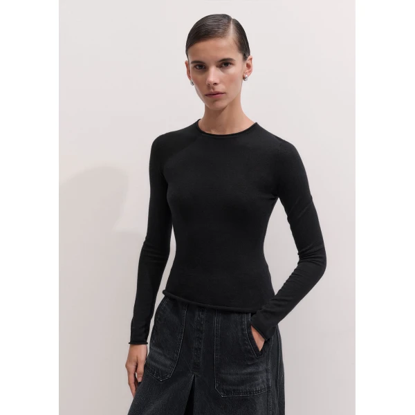 ME+EM Barely There Top in Black