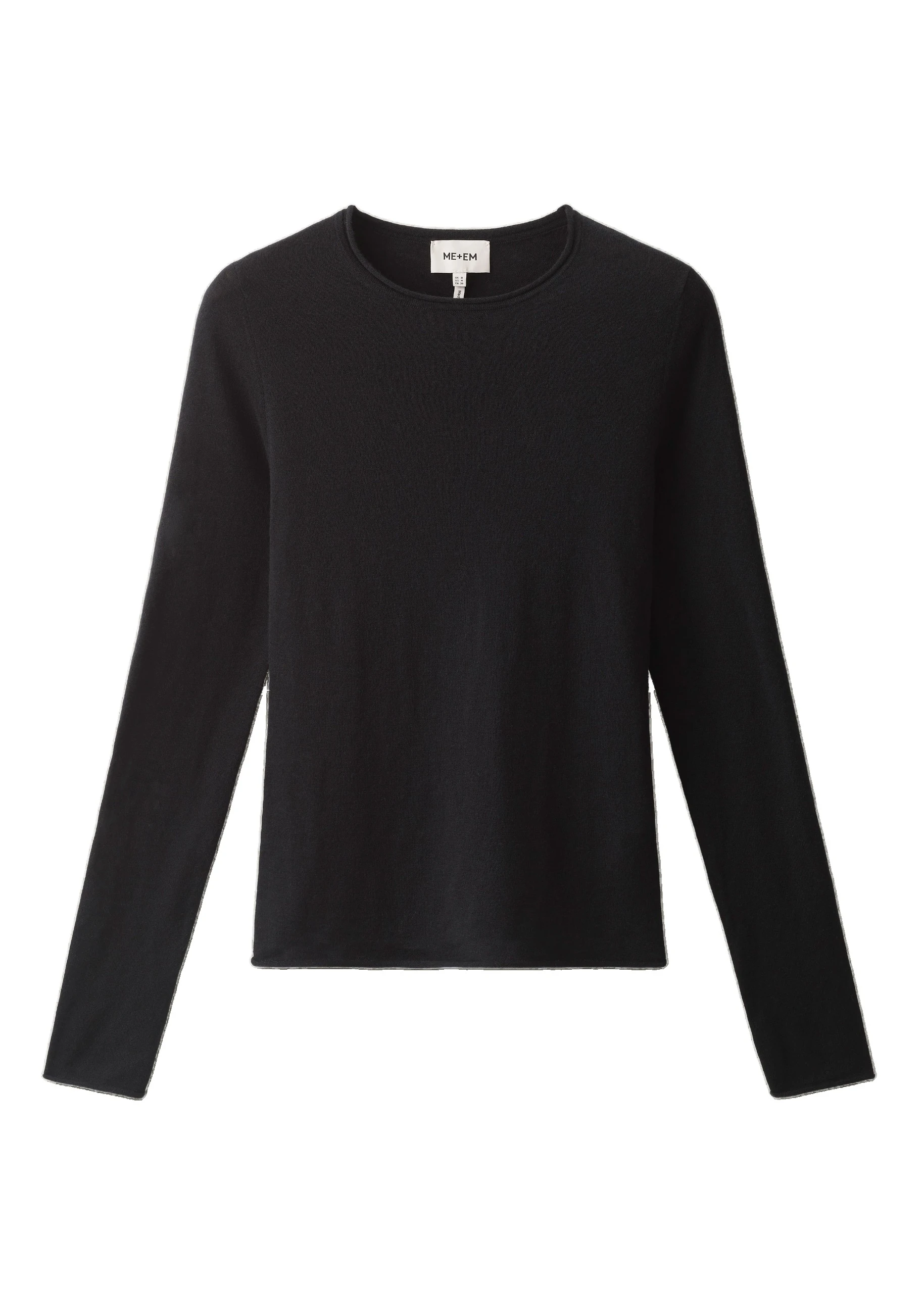 ME+EM Barely There Top in Black | Knitwear | Coveti ME+EM Barely There Top in Black