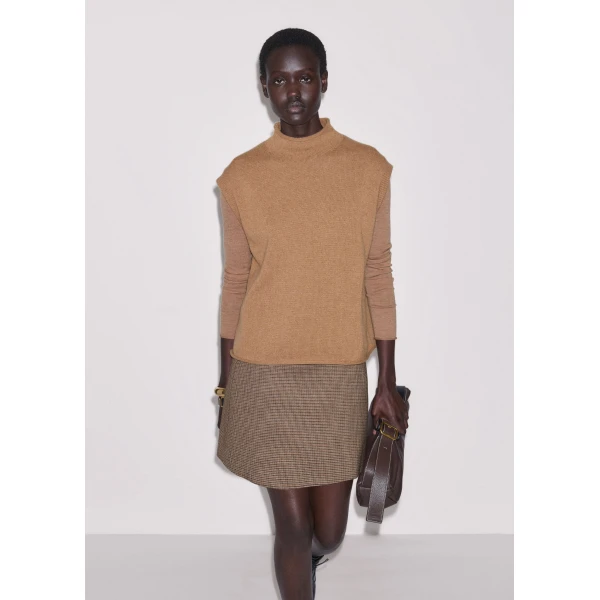 ME+EM Barely There Top in Deep Camel