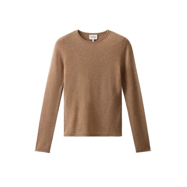 ME+EM Barely There Top in Deep Camel