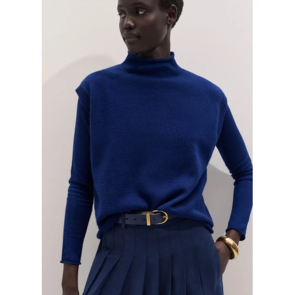 ME+EM Barely There Top in Jewel Blue